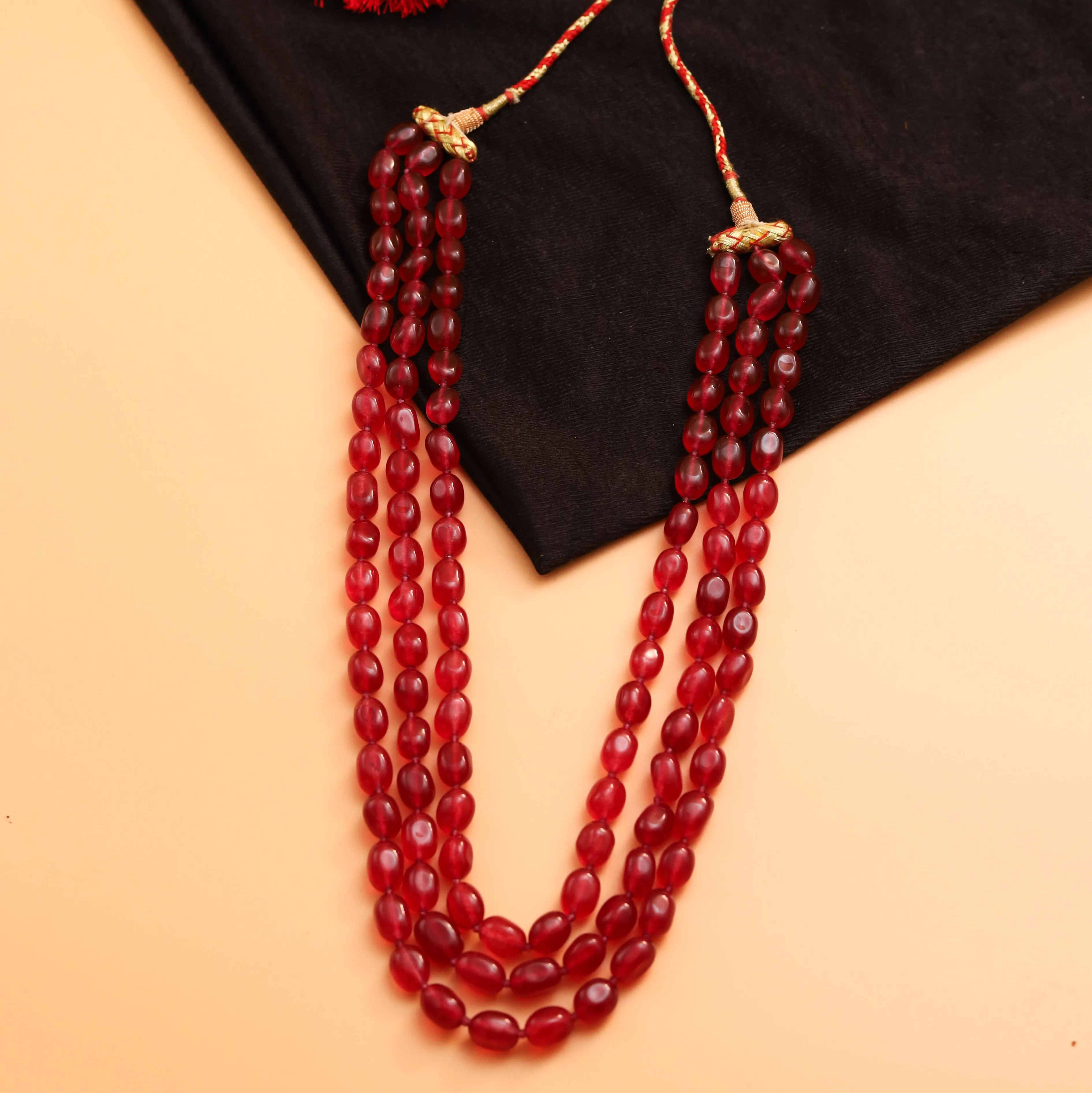 3 Line Pearl Mala Necklace 5182-80