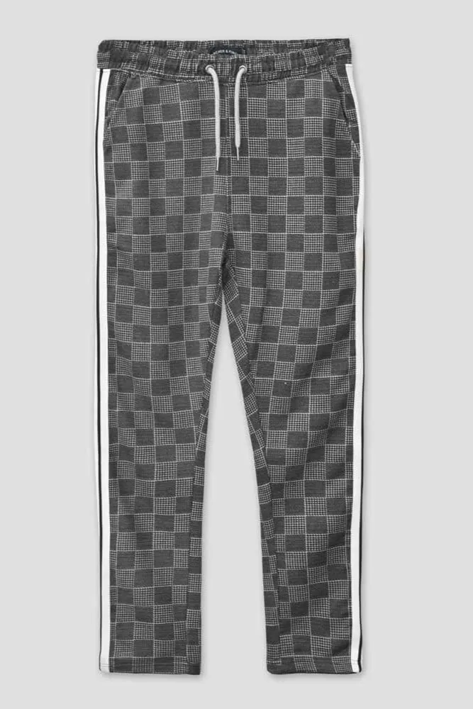 Archer & Finch Men's Check Design Strips Jogger Pants