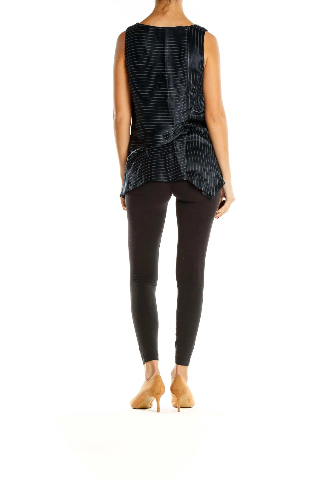 Blue Pin-Striped Chic Blouse