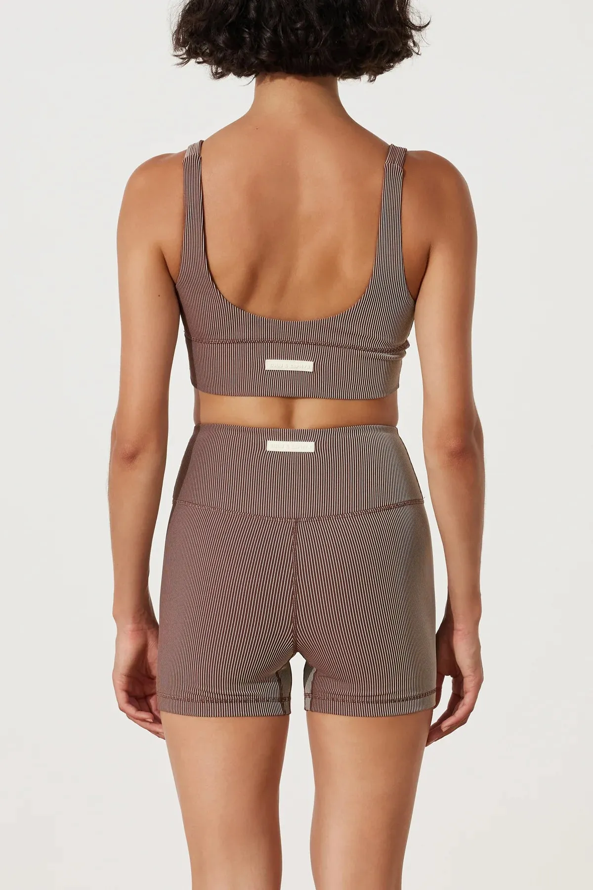 CHOCOLATE STRIPE RIB TOP