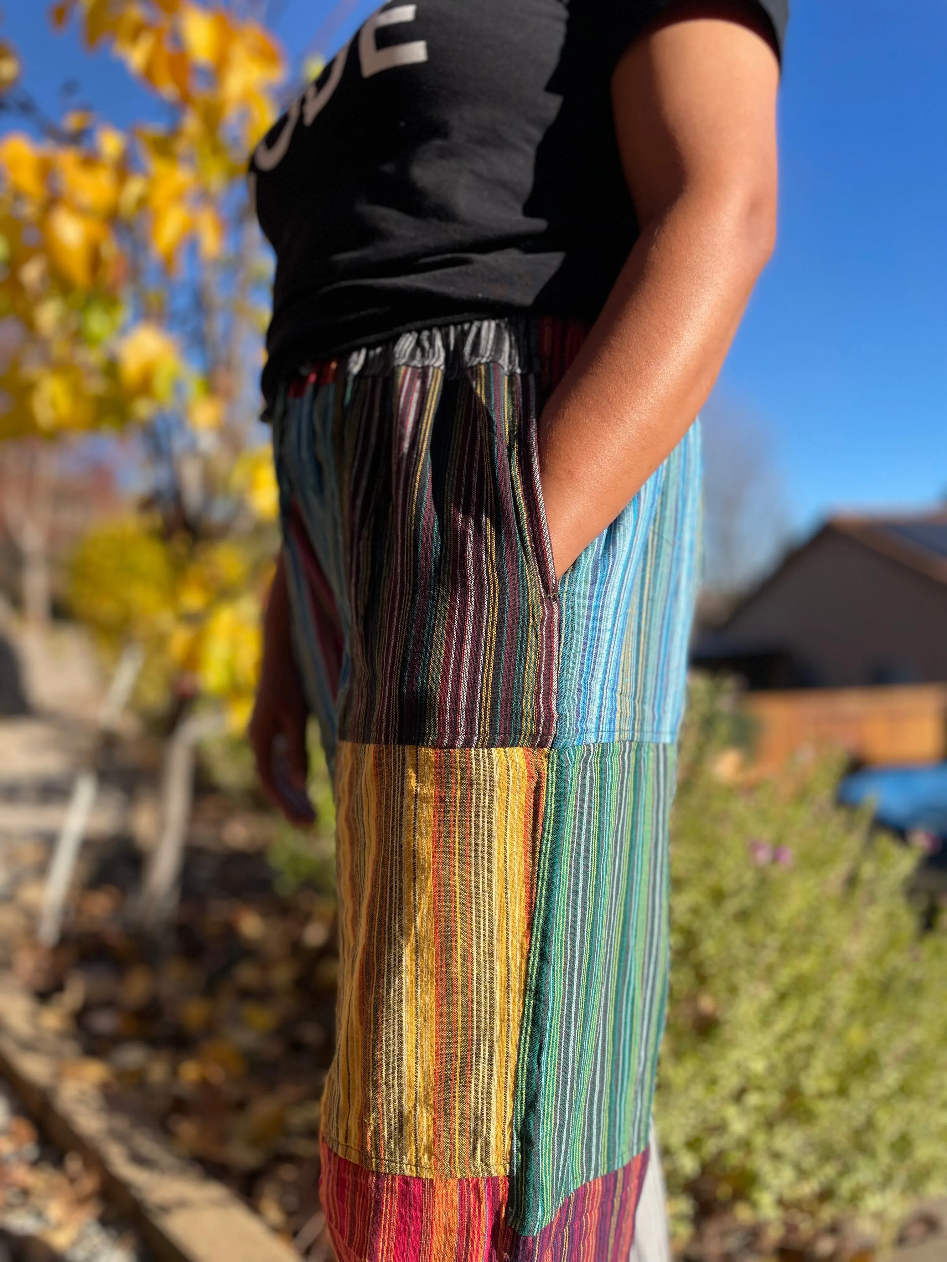 Cute patchwork Harem Pants Comfy Joggers