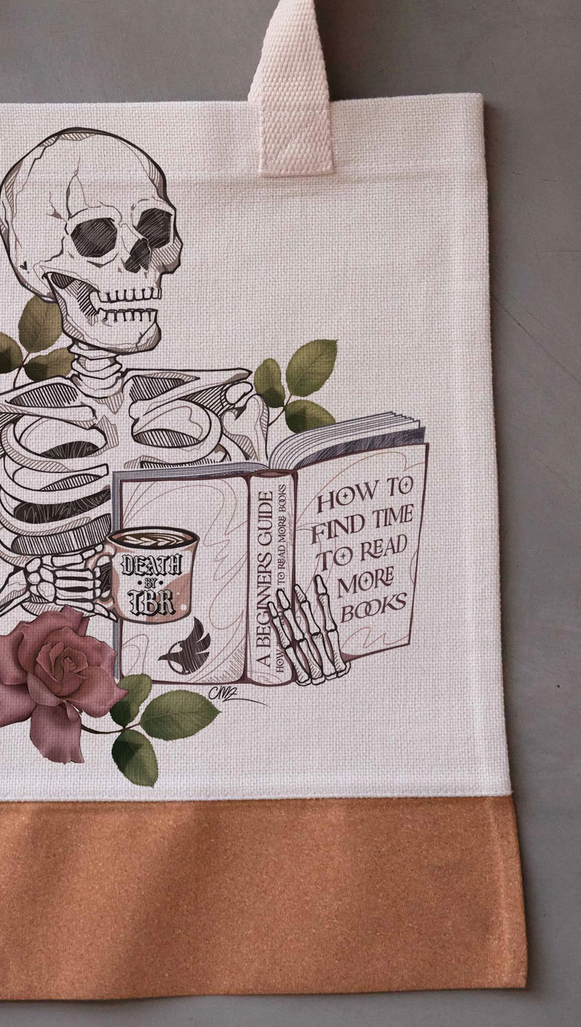 Death By TBR - Canvas Tote Bag (Innocent/Clean)
