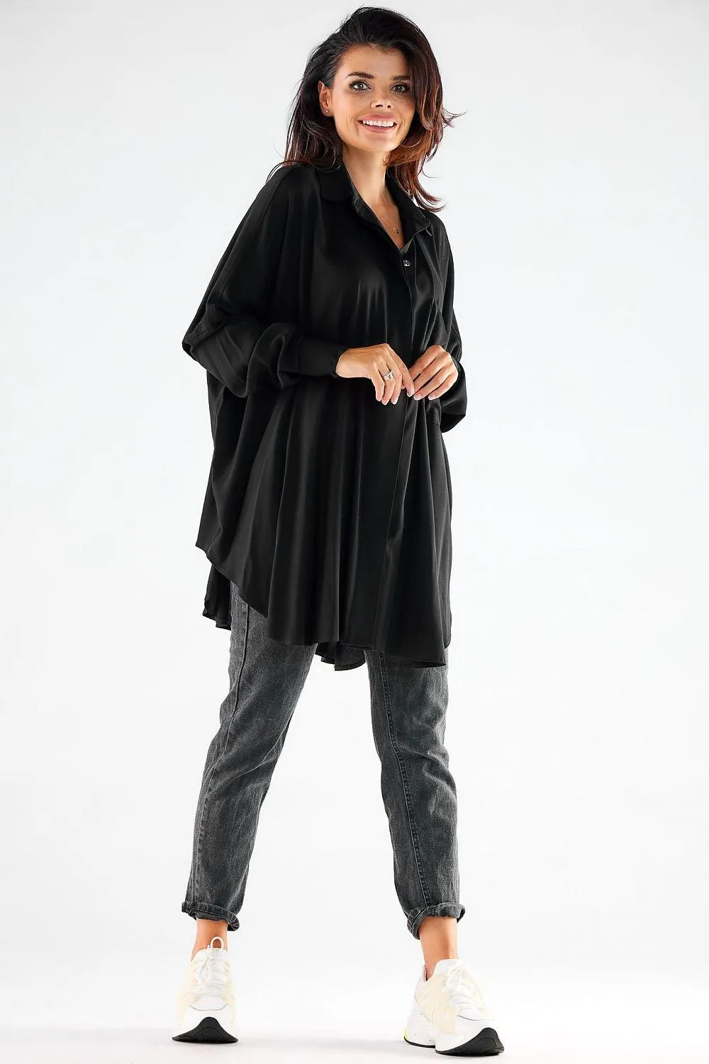 Effortlessly Chic Oversized Long Sleeve Awama Top