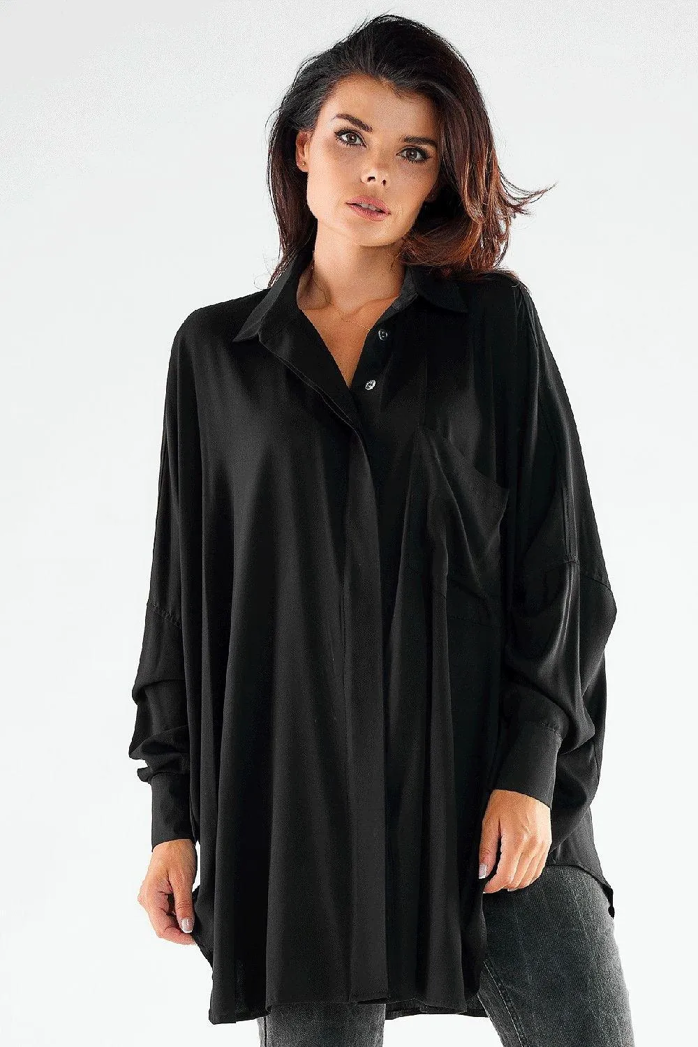 Effortlessly Chic Oversized Long Sleeve Awama Top