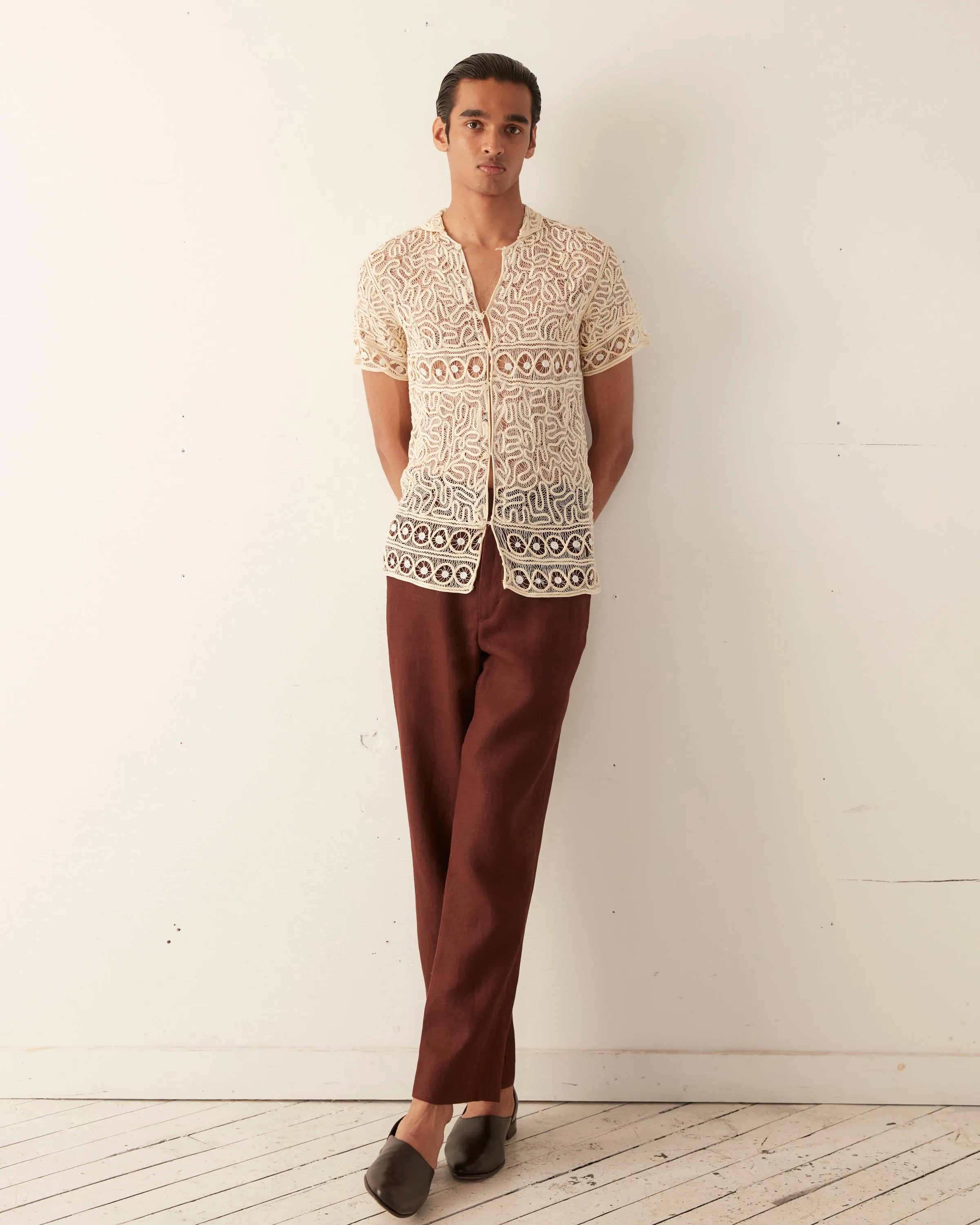 Formal Threadwork Short Sleeve Shirt