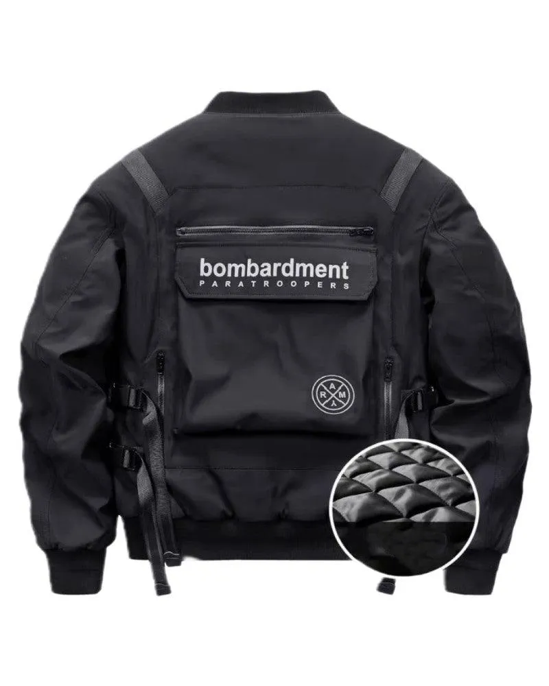 Futuristic Backpack Functional Bomber Jacket