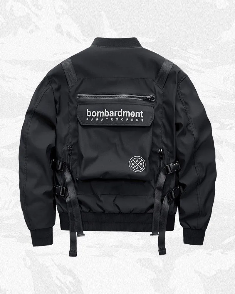 Futuristic Backpack Functional Bomber Jacket