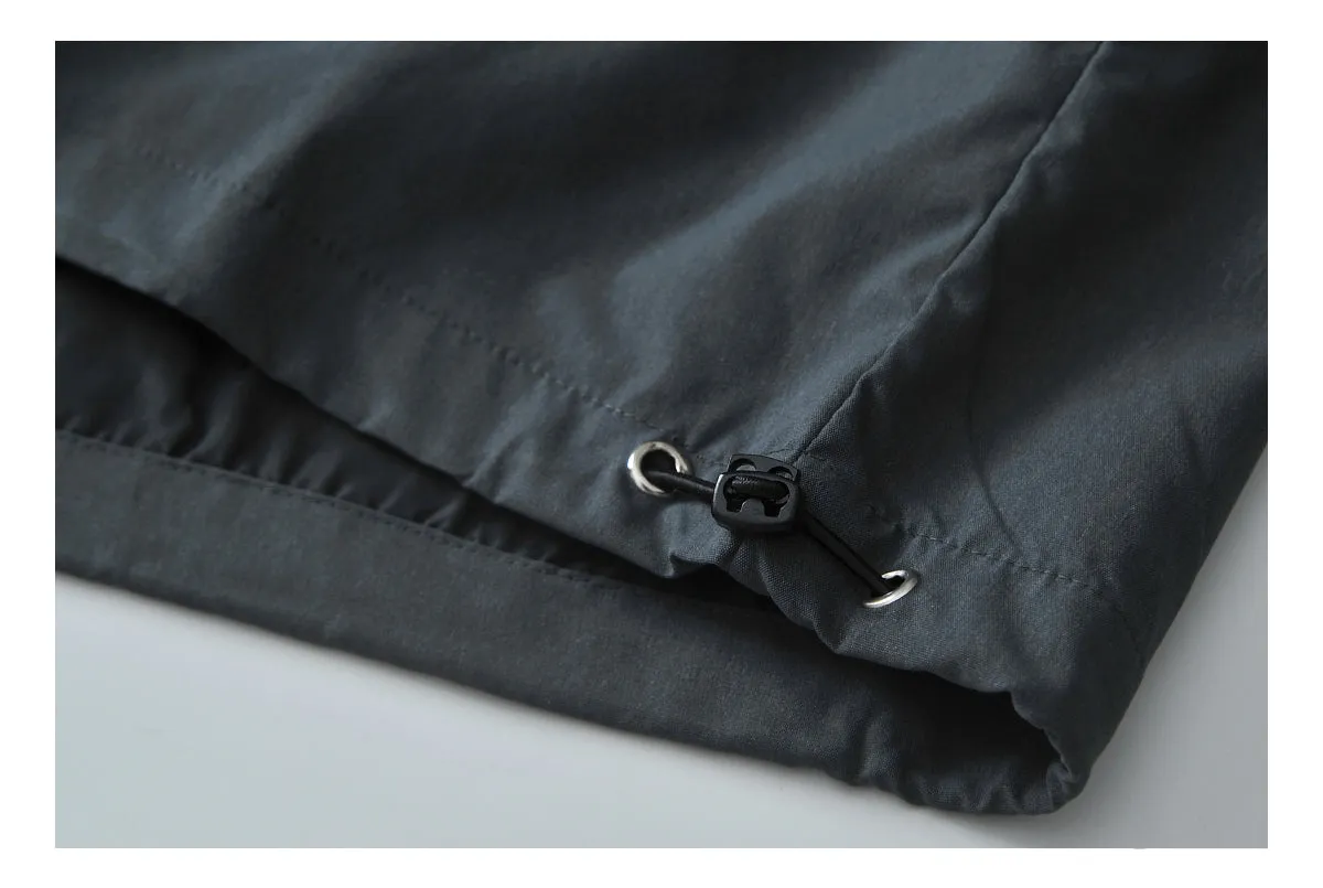 Gray Japanese Functional Thin Jacket Loose Cargo Neutral Style