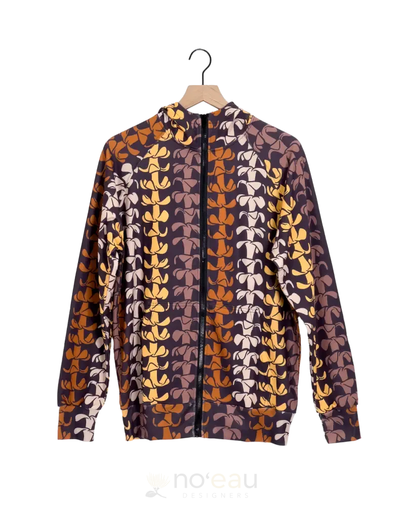 KEALAWAI - Brown Puakenikeni Zipped Hoodie