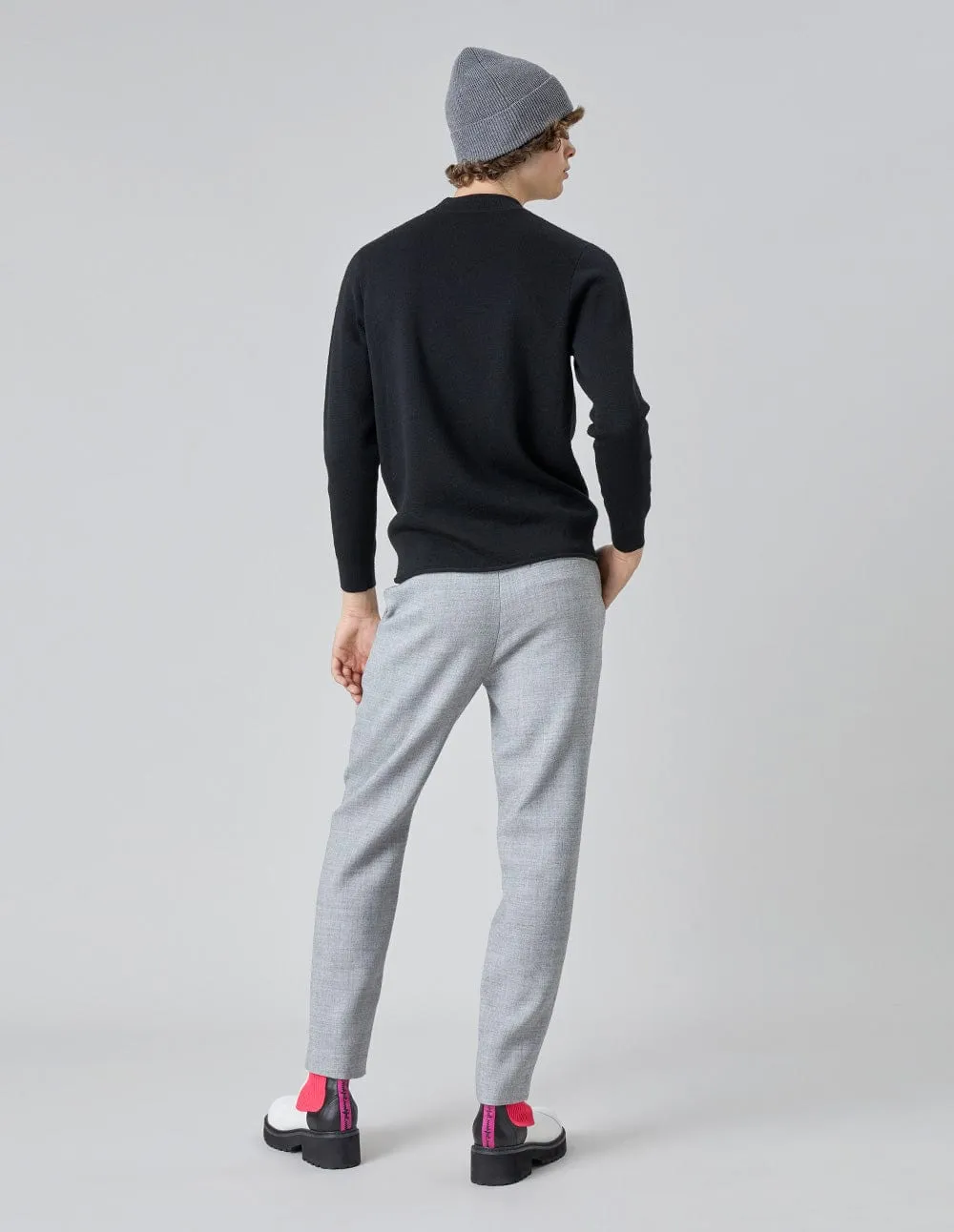 Men Relaxed Fit Suit Pants