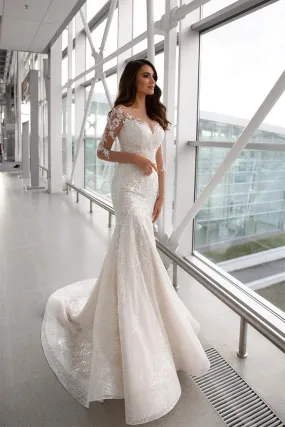 Modest White Wedding Dress