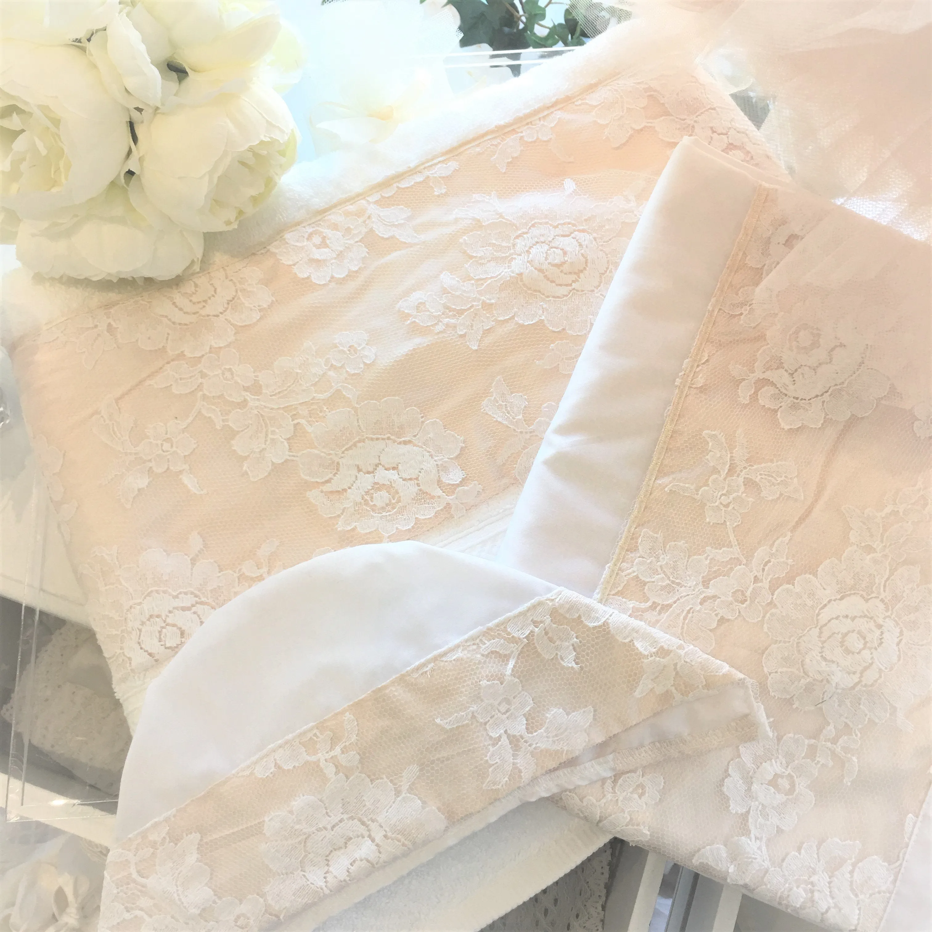 Orthodox Christening Contents - Floral Cotton Lace