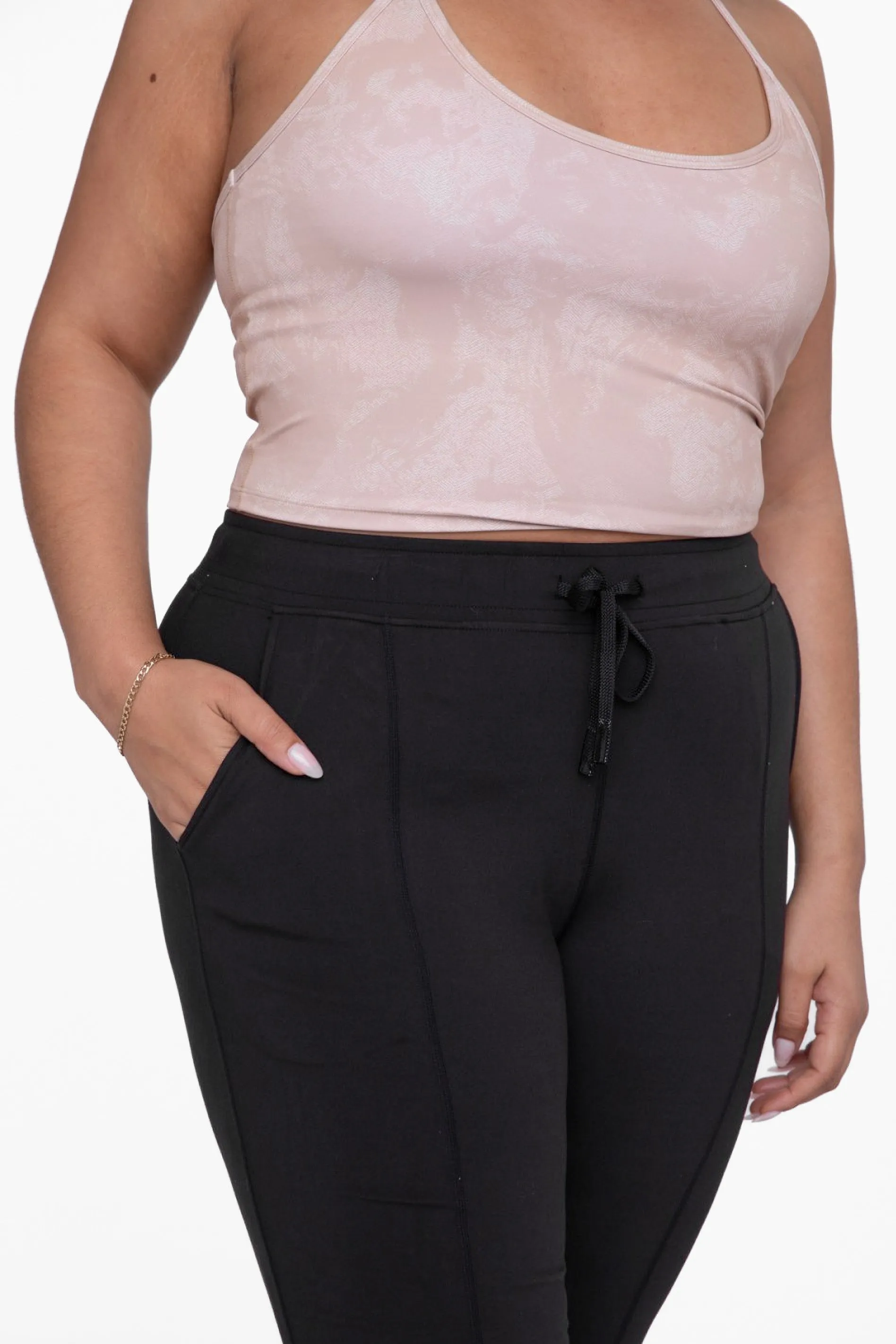 "On The Go" Black Joggers