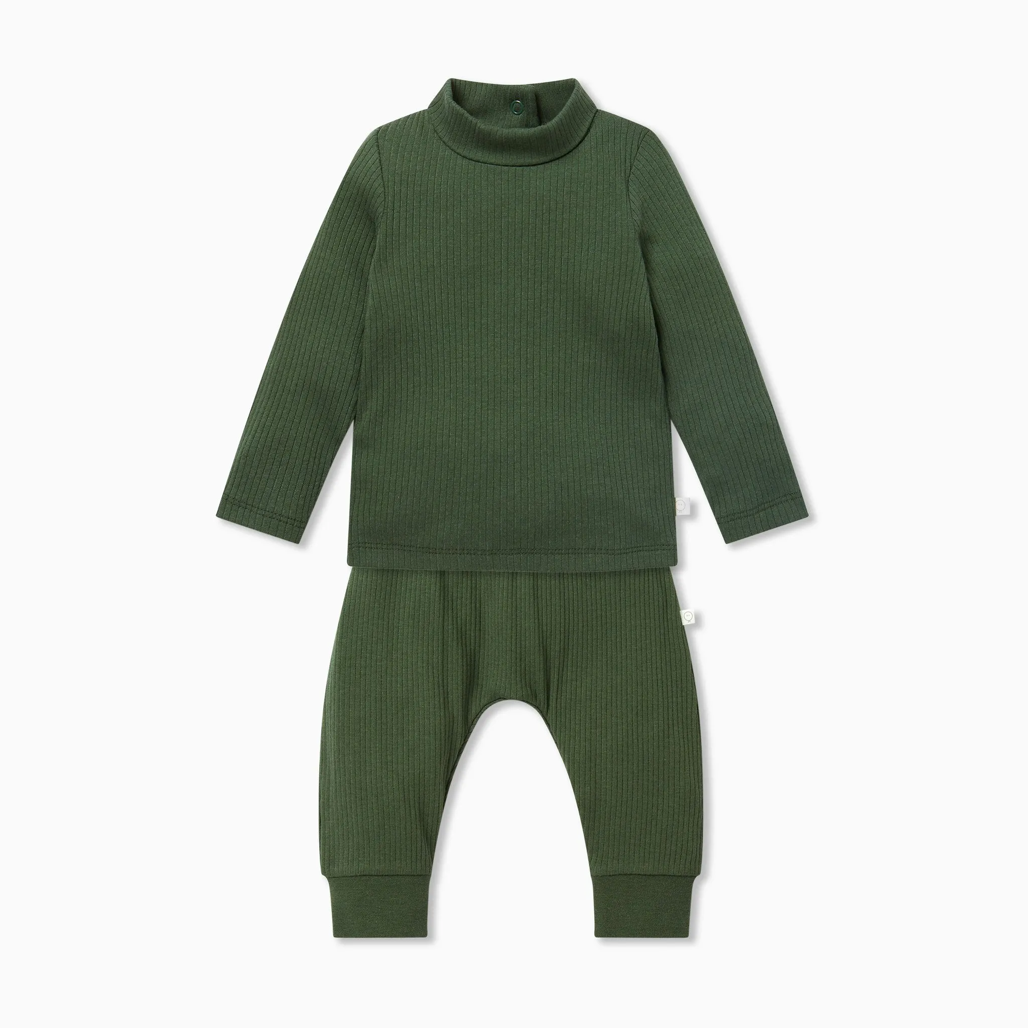 Ribbed Roll Neck Top & Comfy Joggers Outfit