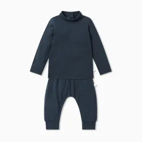 Ribbed Roll Neck Top & Comfy Joggers Outfit