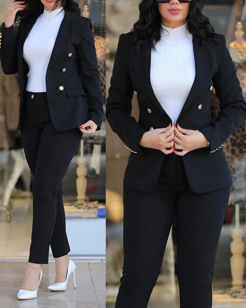Sky Blue Professional Blazer Suit