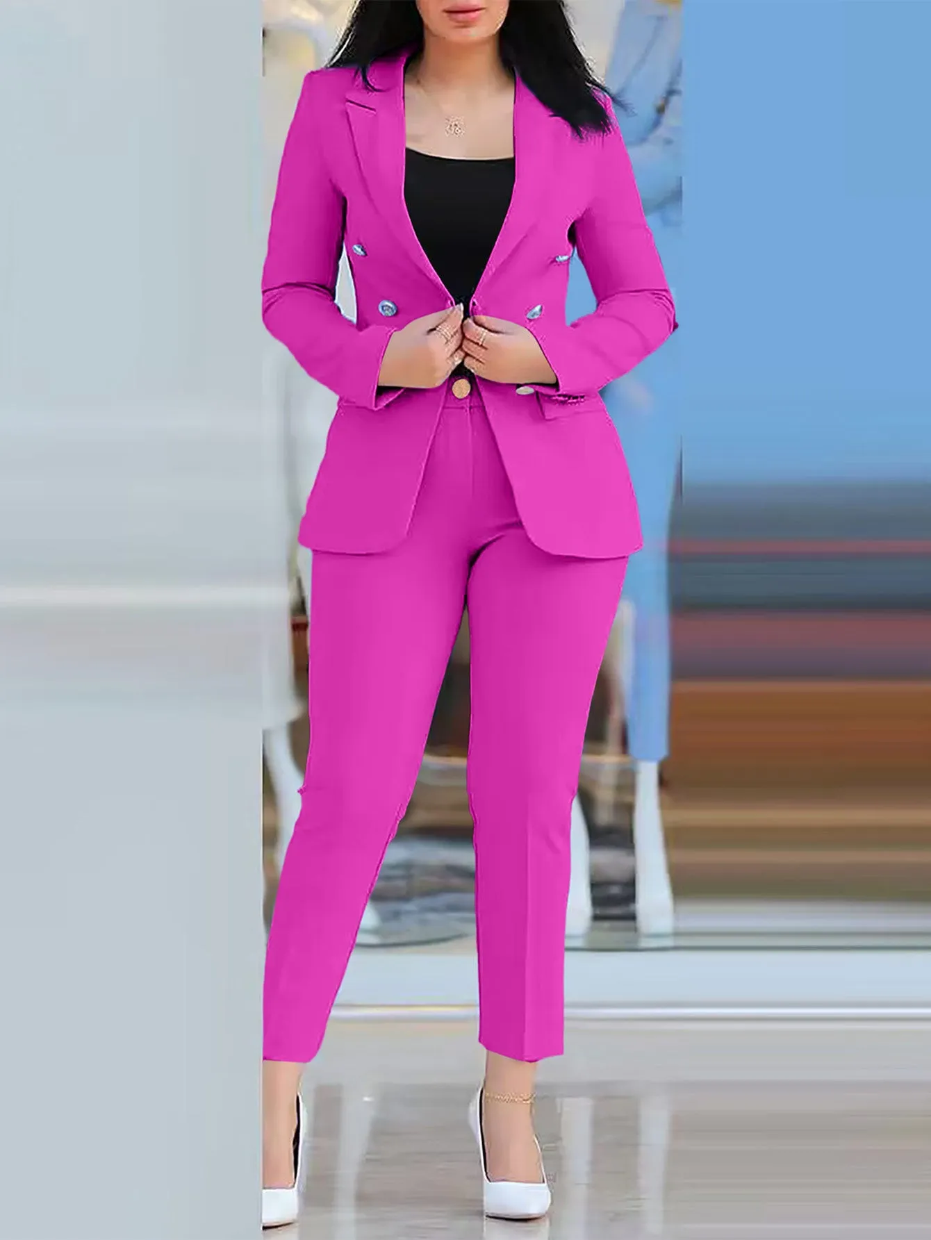 Sky Blue Professional Blazer Suit