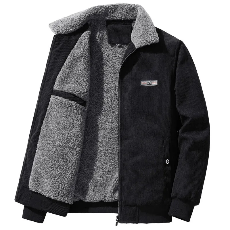 Winter Padded Jacket with Collar and Zipper