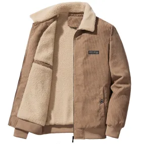 Winter Padded Jacket with Collar and Zipper