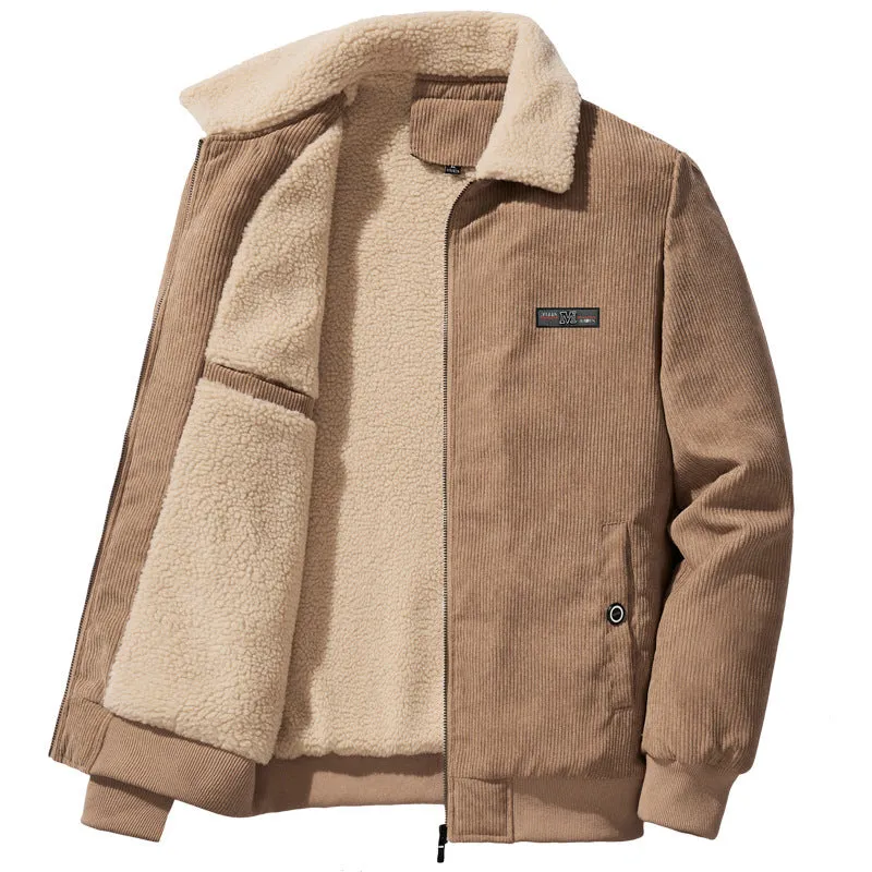 Winter Padded Jacket with Collar and Zipper