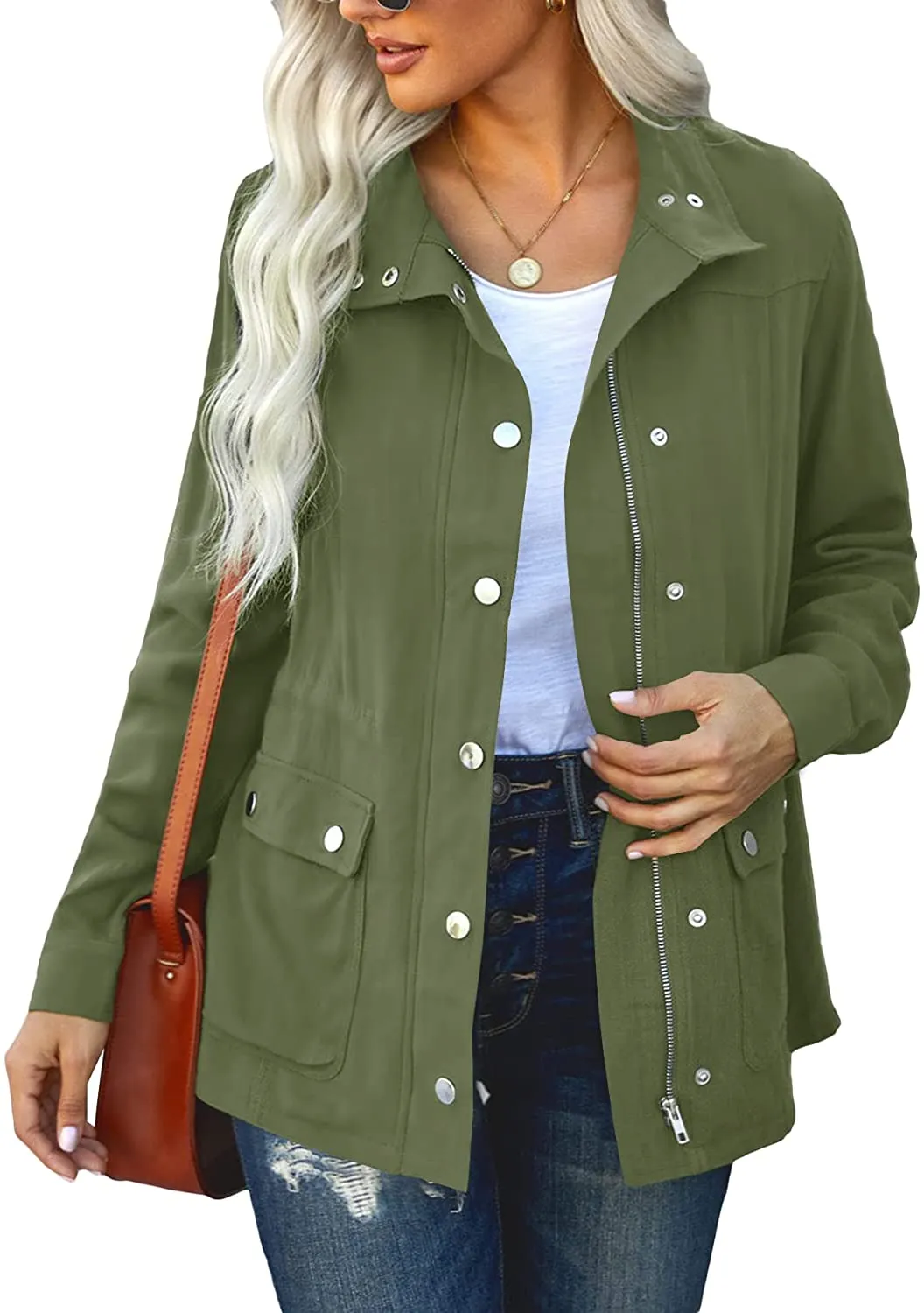 Womens Spring Jacket Lightweight with snaps