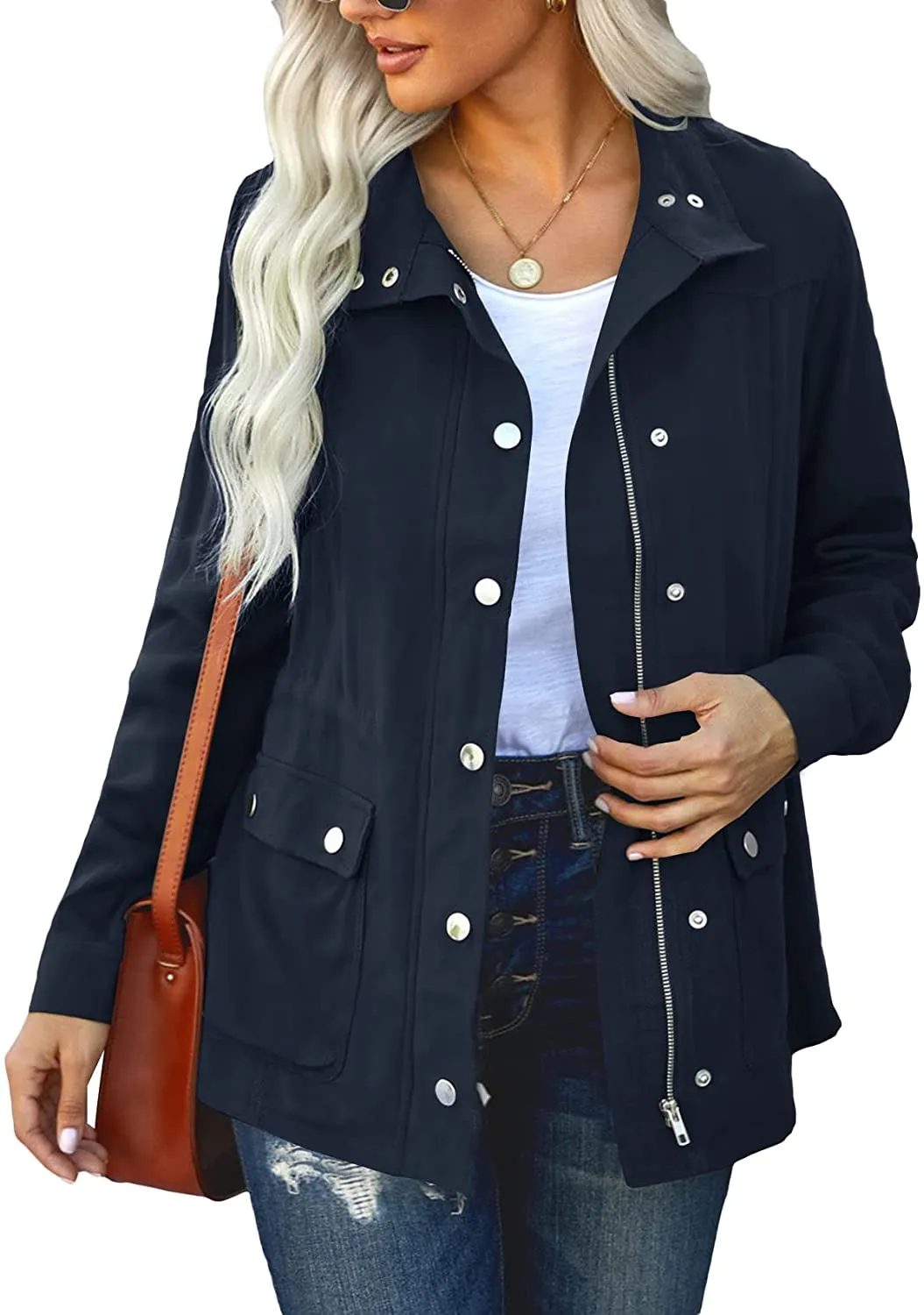 Womens Spring Jacket Lightweight with snaps