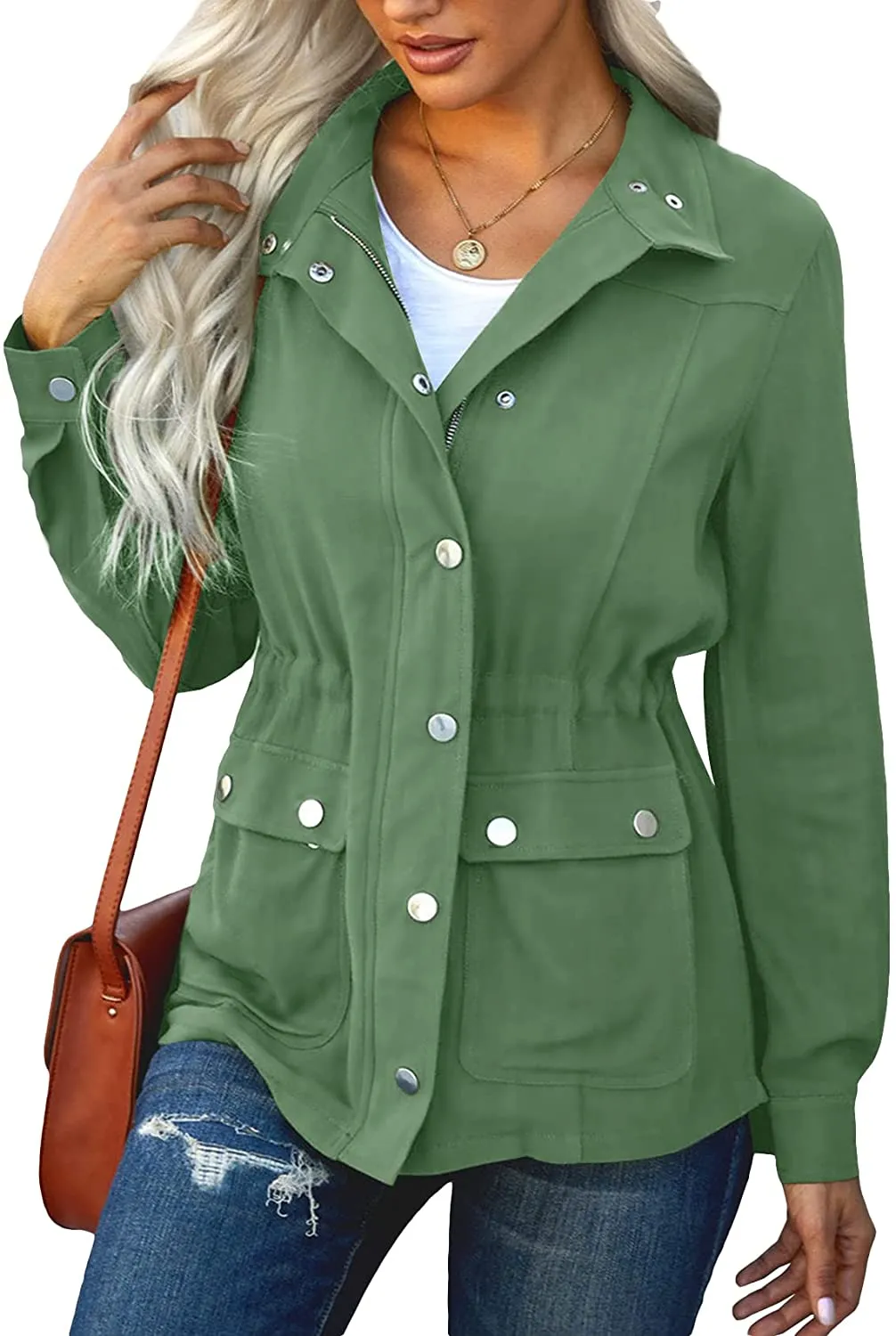 Womens Spring Jacket Lightweight with snaps