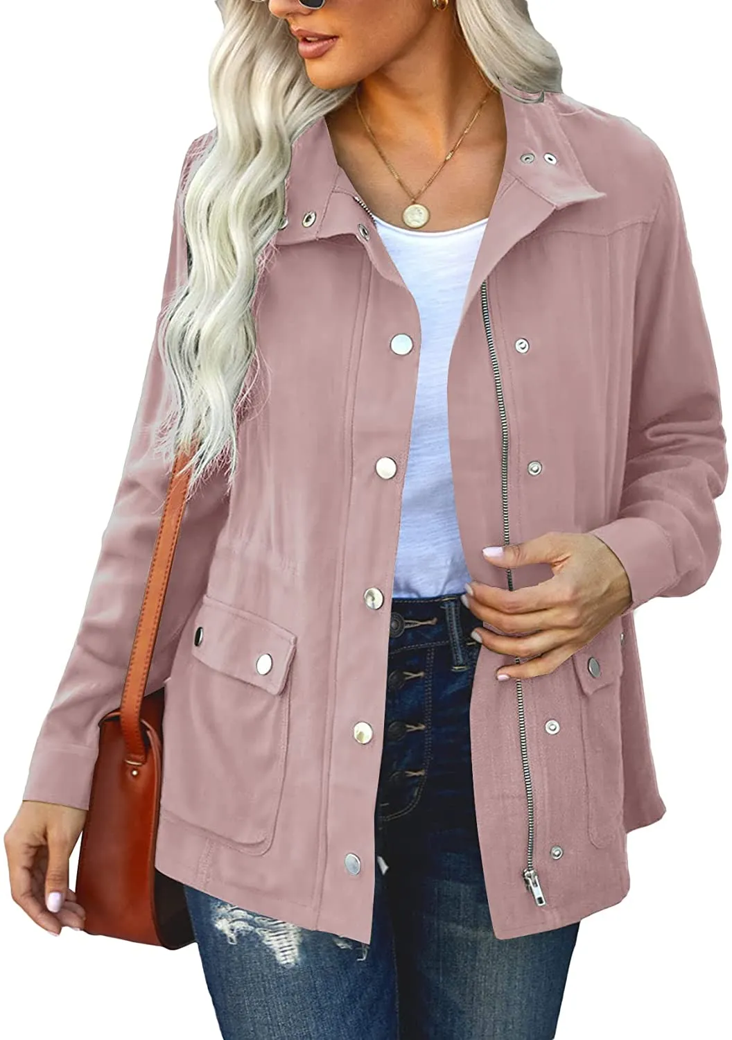 Womens Spring Jacket Lightweight with snaps
