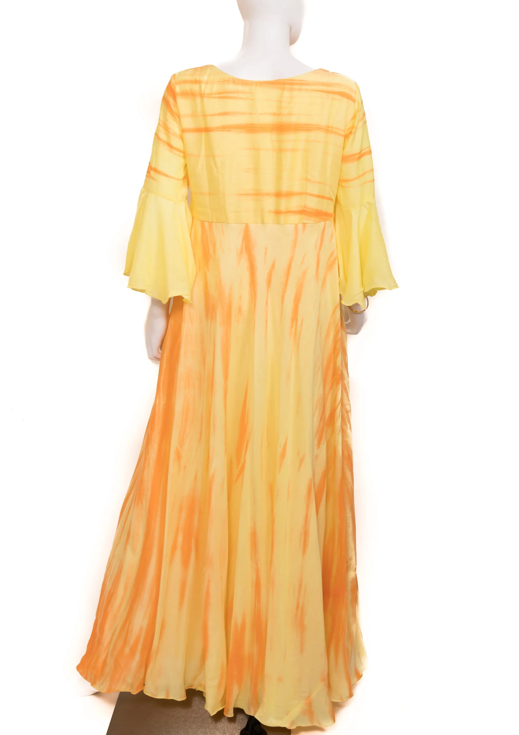 Yellow Shibori Gown